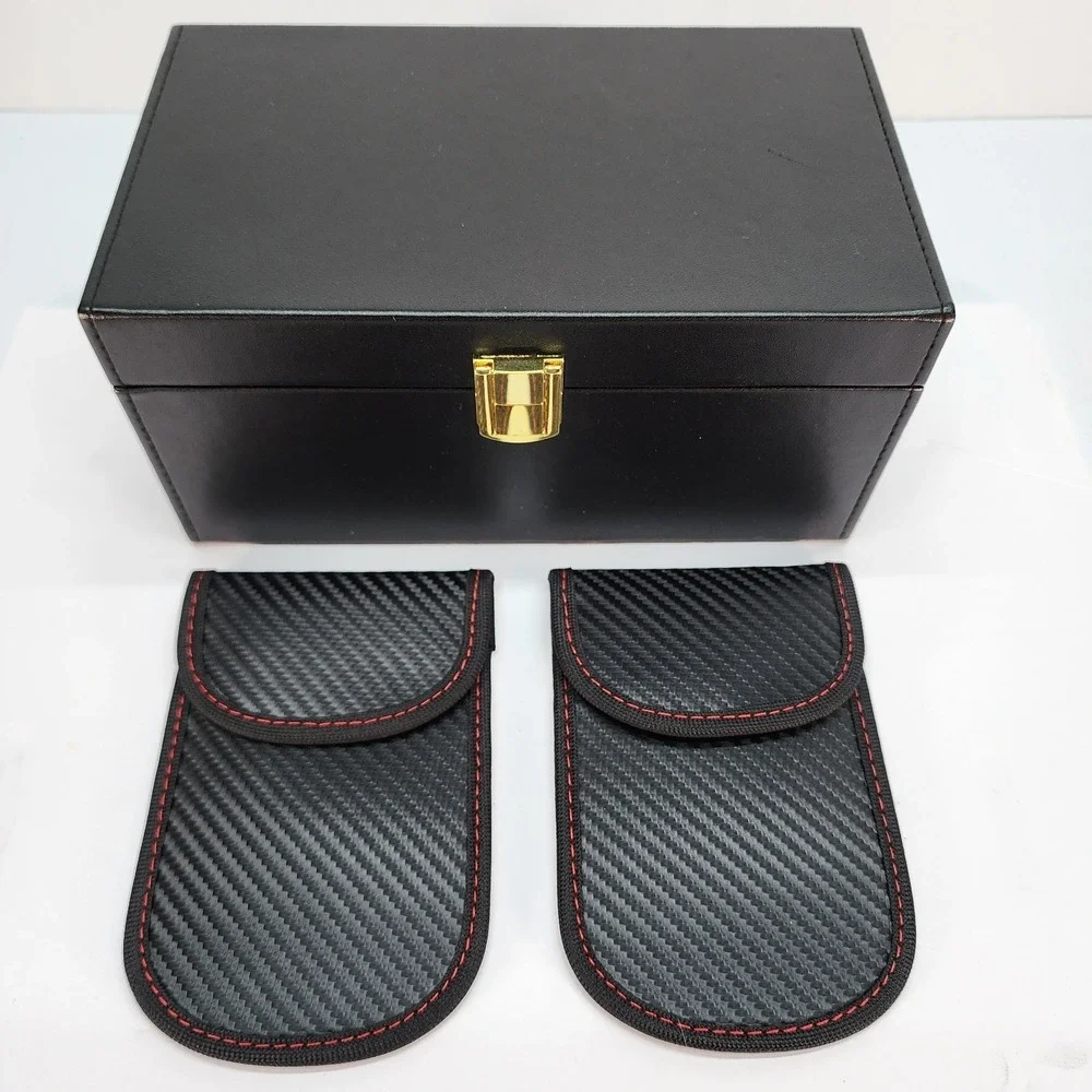Diyife Extra Large Faraday Box, RFID Box for Car Keys with 2 Pouches.